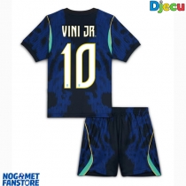 Brazil Vinicius Junior #10 Gostujuci Dres za djecu SP 2026 Kratak Rukav (+ Kratke hlače)